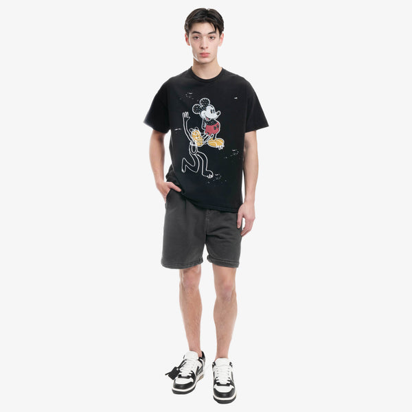 Juun.J Mens Garment Dyed Shorts in Grey
