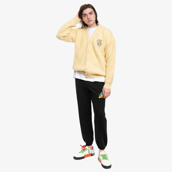 Drôle de Monsieur Mens Le Cardigan Mohair in Light Yellow