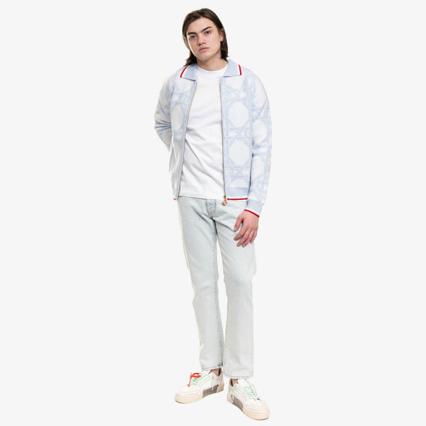 Mens Casablanca Le Monogramme D'Osier Zip Cardigan