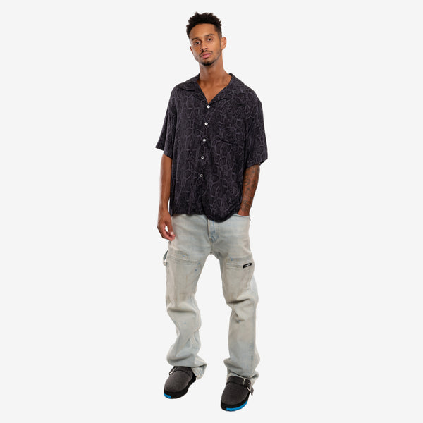 Rhude - Rayon Snake Shirt in Black