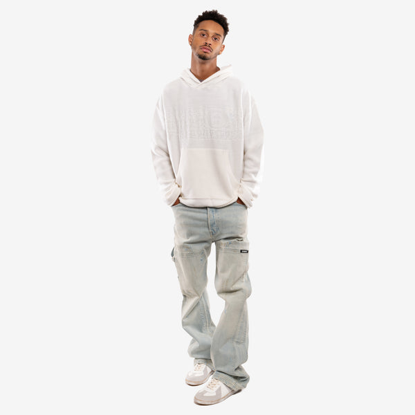 MM6 - Debossed Knit Hoody in Black