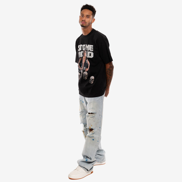 Dom Rebel - Stone Cold Vintage Crystal T-Shirt in Black