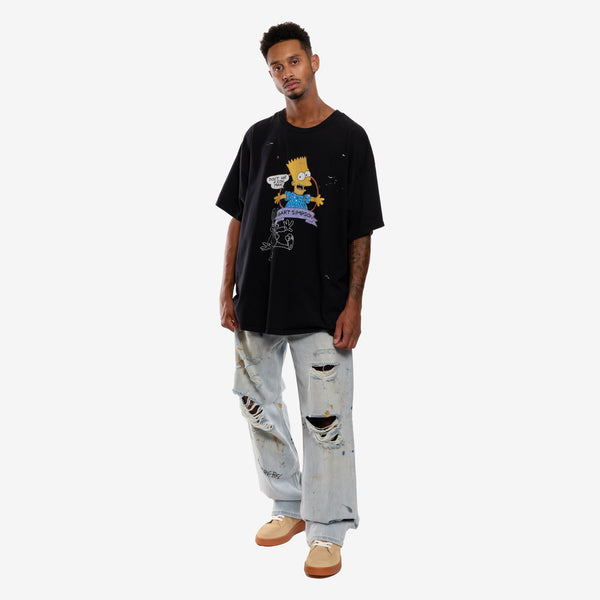 Dom Rebel - Bart Vintage Crystal T-Shirt in Black