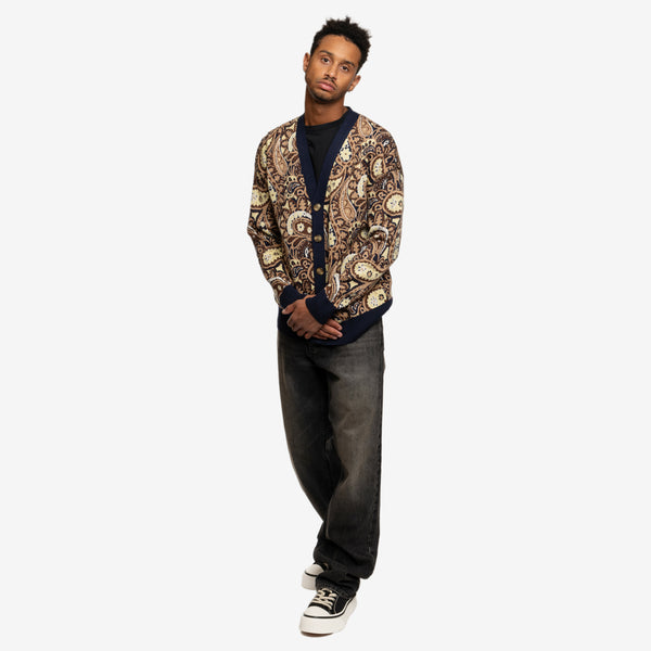 Drôle de Monsieur - La Cardigan Paisley in Navy