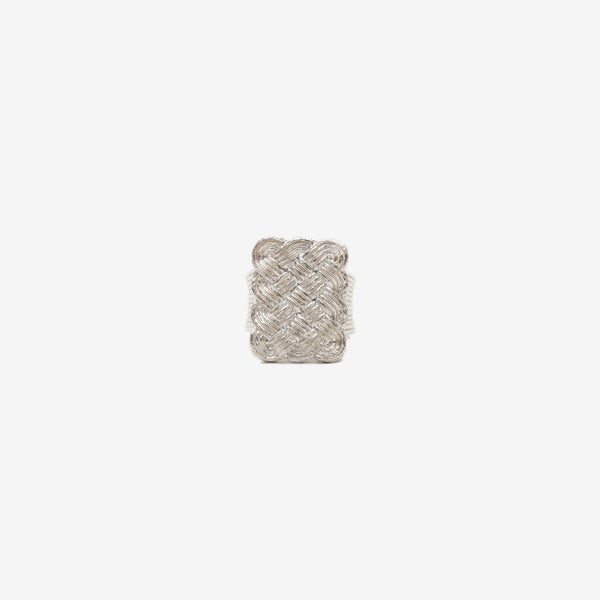 Bleue Burnham Woven Willow Ring in Silver