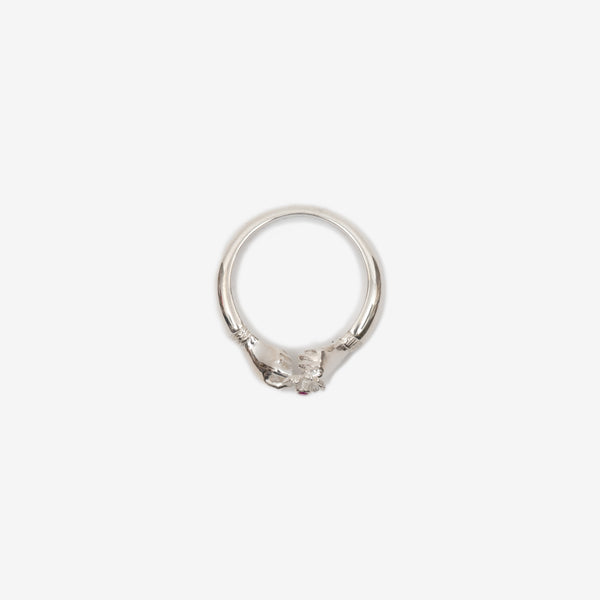 Bleue Burnham Flower with Love Ring in Sterling Silver