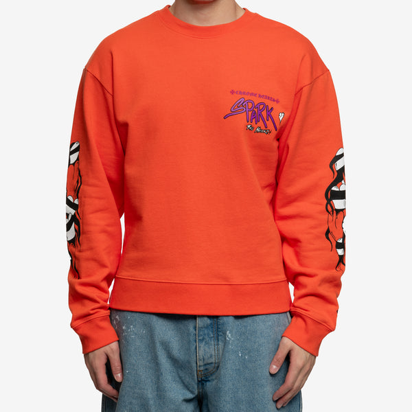 Chrome Hearts Men's Mattyboy Sadistic Lipstick Sweatshirt in Red