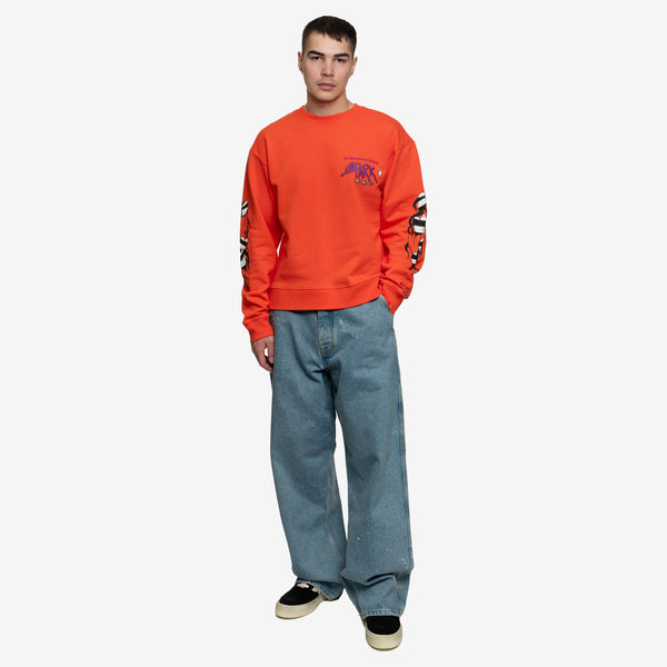 Chrome Hearts Men's Mattyboy Sadistic Lipstick Sweatshirt in Red