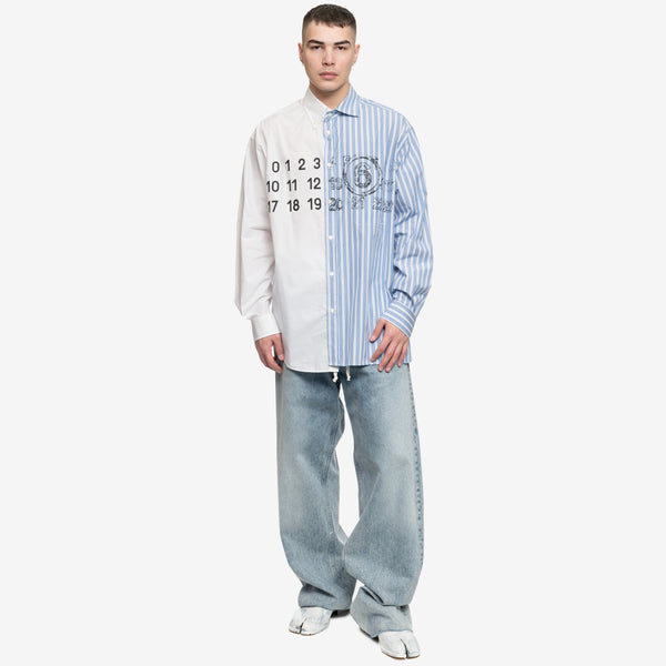 MM6 - Plain Stripe Shirt in White