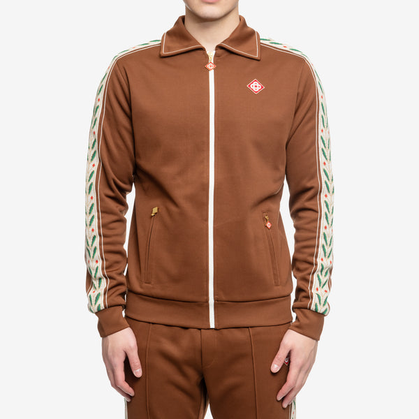 Mens Casablanca Jacket Laurel Track Top in Brown