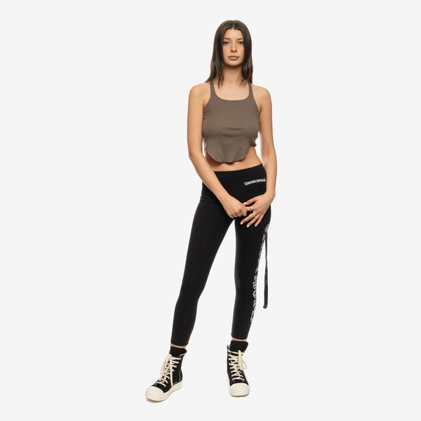 Chrome Hearts Womens CH Scroll Script Leggings in Black
