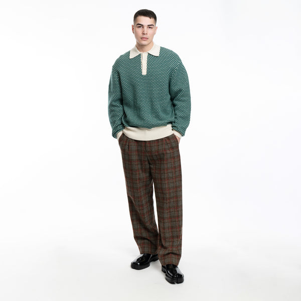 Drôle de Monsieur Mens Le Pantalon Golfeur Tweed in Taupe