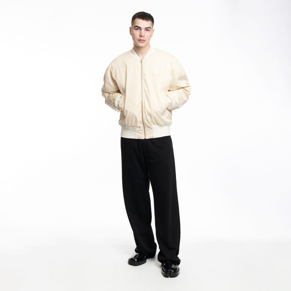 Maison Margiela MM6 Mens Twill Bomber Jacket in Beige