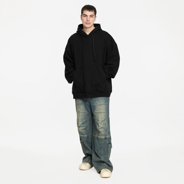 Juun.J Mens Meyer Graphic Hoody in Black