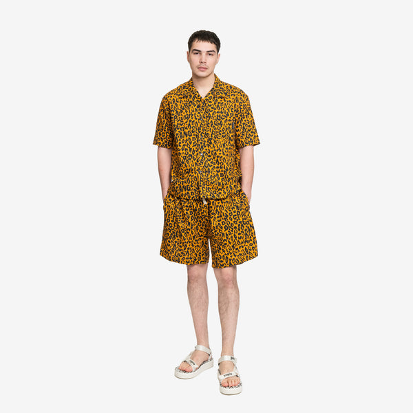 Palm Angels Shirt Cheetah Bowling in Orange