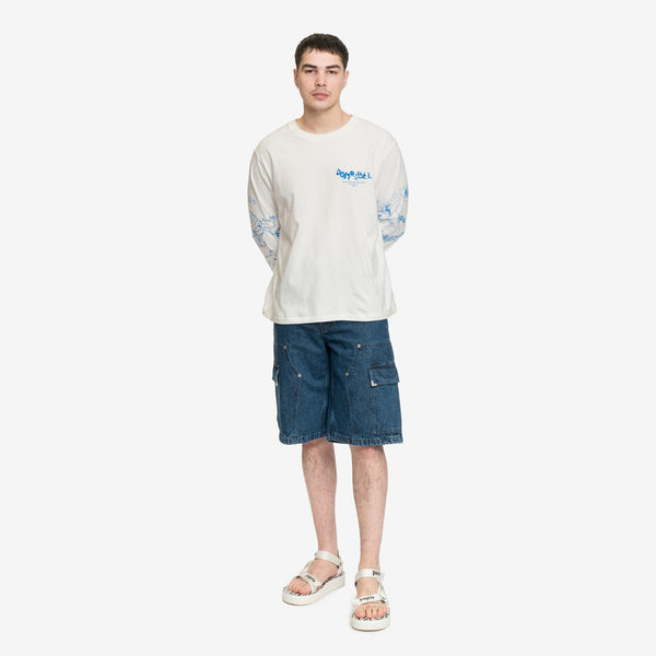 Mens Dom Rebel Tee - Bruins Long Sleeve T-Shirt in Ivory