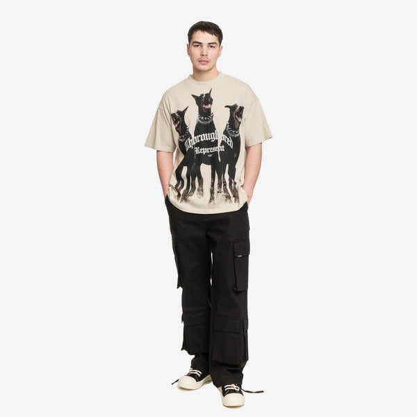 Represent Clo Mens Baggy Cargo Pants in Black