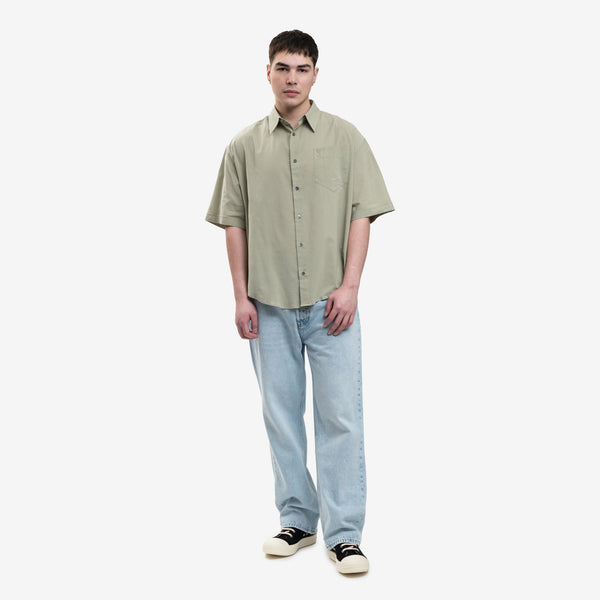 AMI Paris for Men Boxy Fit SS Pocket Shirt in Sage