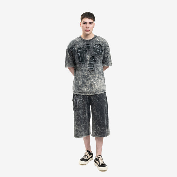 DIESEL Mens Peel Oval Boxy T-Shirt in Black