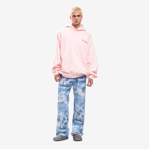 Mens MARNI Hoodie - Collage Bouquet Hoody in Magnolia