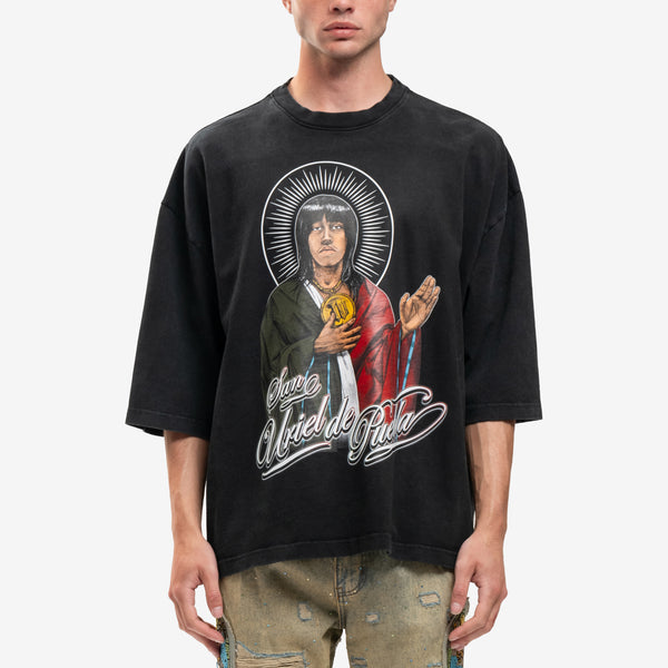 Men Willy Chavarria Tee San Yuriel T-Shirt in Black