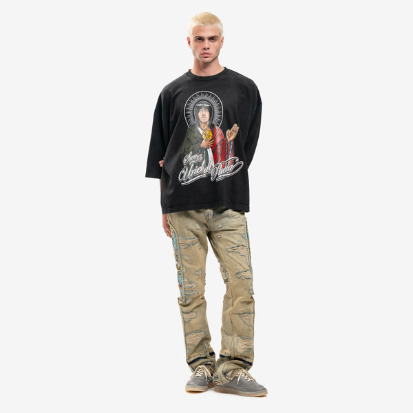 Men Willy Chavarria Tee San Yuriel T-Shirt in Black