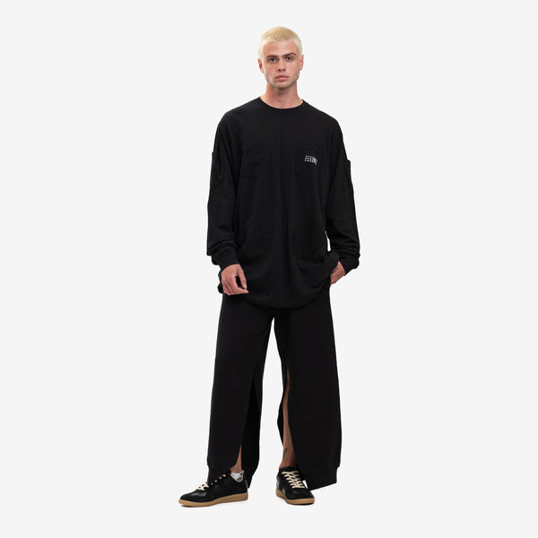 Maison Margiela MM6 Unisex Inner Slit Sweatpants in Black