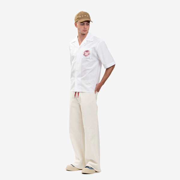 Mens MARNI Hat - Embroidered Mending Cap in Creta