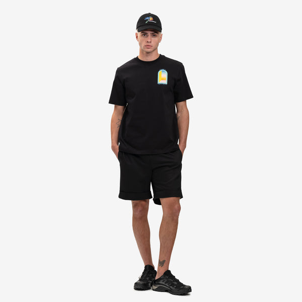 Men Casablanca Wool Sports Tailoring Shorts in Black