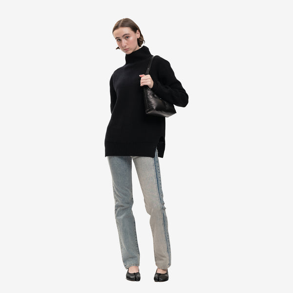 Women and Men Rick Owens Fisherman Tabard Sweater in Black