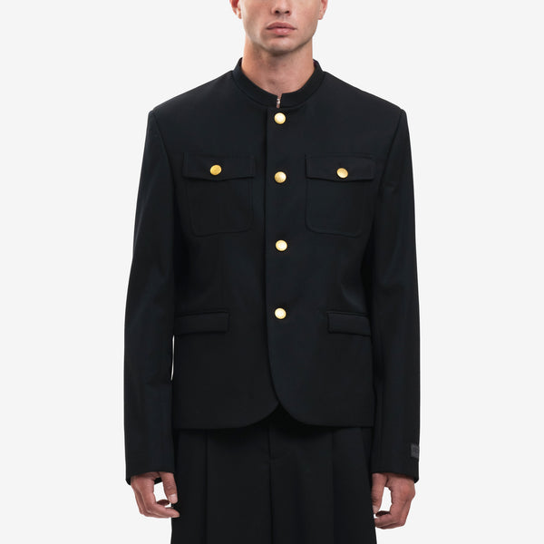 Mens KENZO Paris School Boy Blazer Jacket in Black