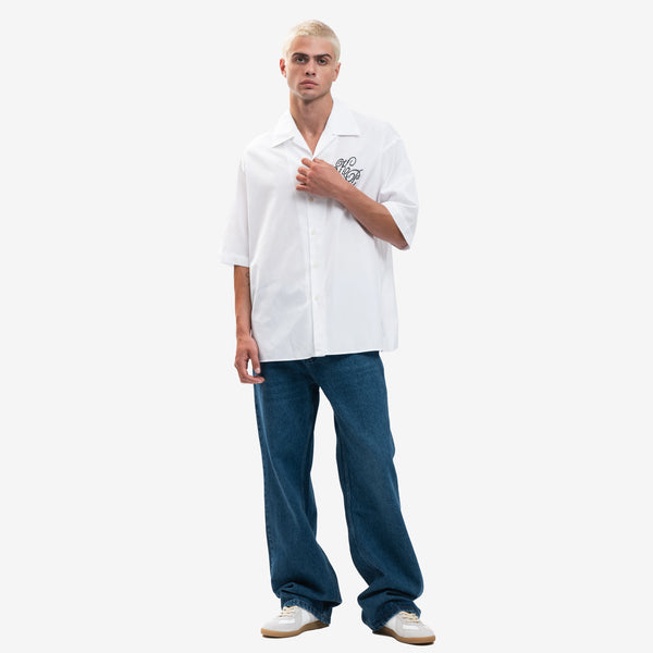 Mens KENZO Constellation Hawaiian Shirt in White