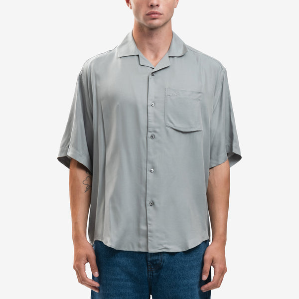 AMI Paris Brand Blue Chemise SS Boxy Shirt for Men