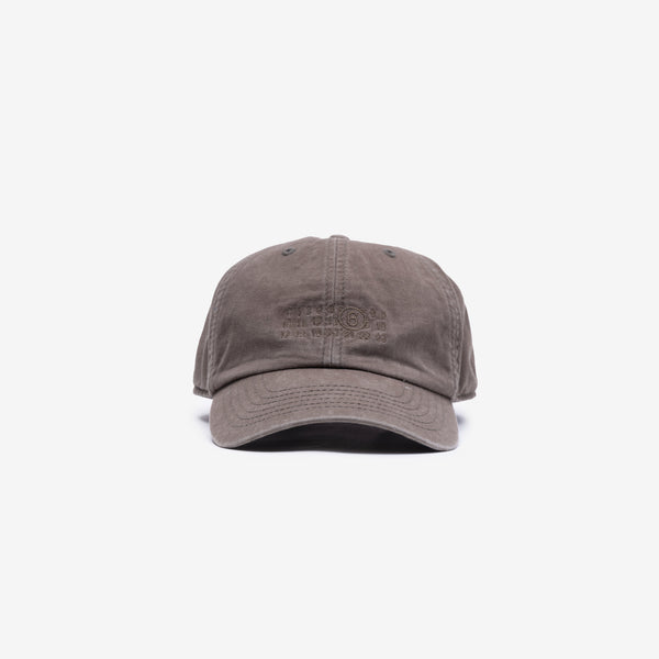 Mens MM6 Spare Parts Embroidered Cap in Bus Green