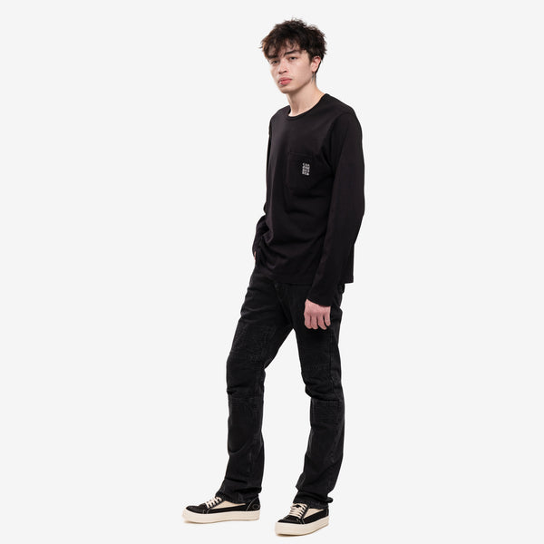 Helmut Lang Moto Worker Denim Jeans in Black for Men