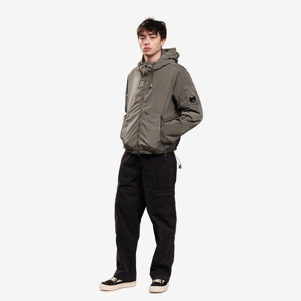 C.P. Company Mens Chrome-R Hooded Utility Jacket in Grape Leaf