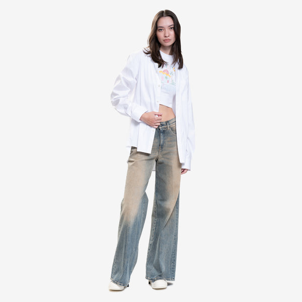 Mens Helmut Lang Logo Classic Shirt in White