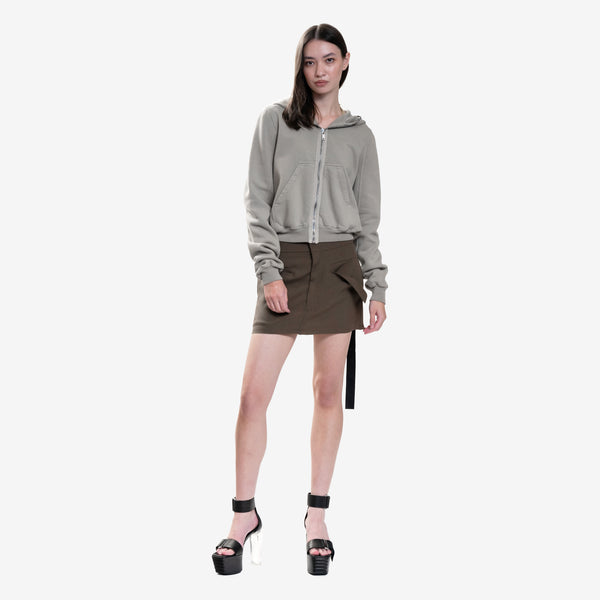 Womens Rick Owens Hoody - DRKSHDW Small Gimp Hoodie in Pearl
