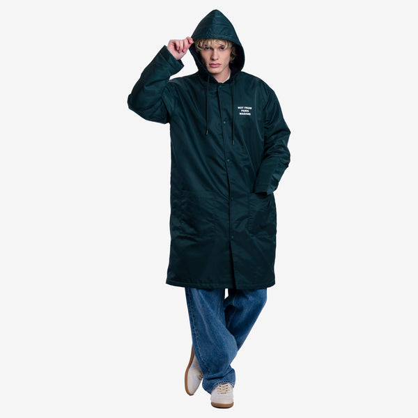 Mens Drôle de Monsieur - La Parka Slogan in Dark Green