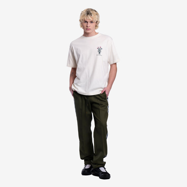Drôle de Monsieur Mens Le Pantalon Torsades Corduroy in Khaki Green