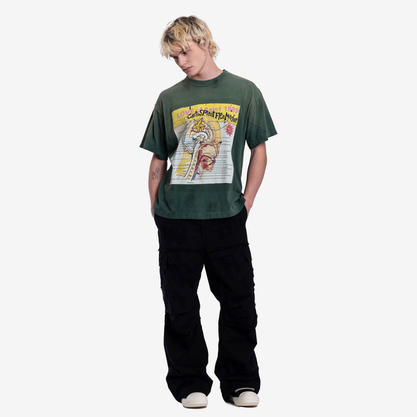 Mens Saint Mxxxxxx & CPFM Love of Saint T-Shirt in Green