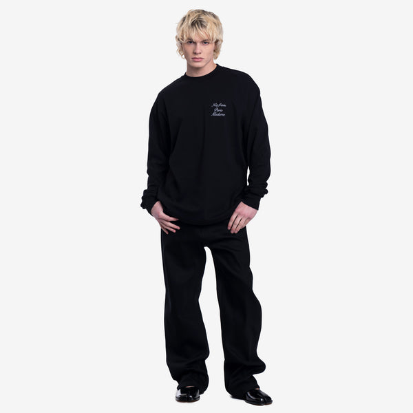 Drôle de Monsieur Mens Le T-Shirt Slogan ML in Black