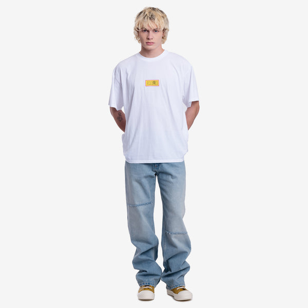 Mens Maison Margiela MM6 - Yellow Jacquard Label T-Shirt