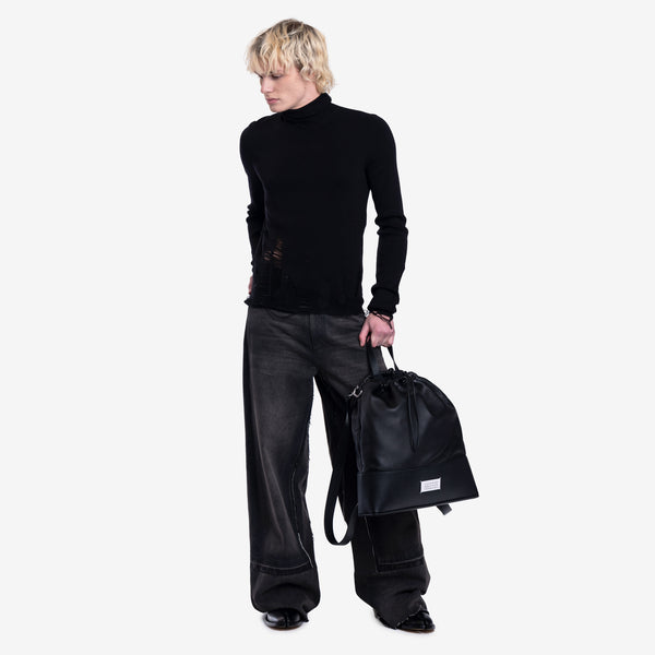 Maison Margiela MM6 Unisex Destroyed Turtleneck Sweater