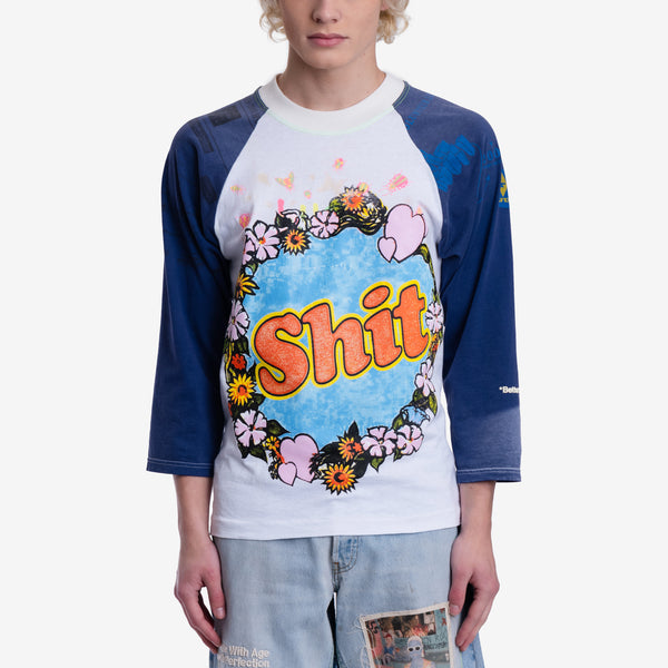 Mens Better with Age - Shit Fuck Raglan T-Shirt in Multi