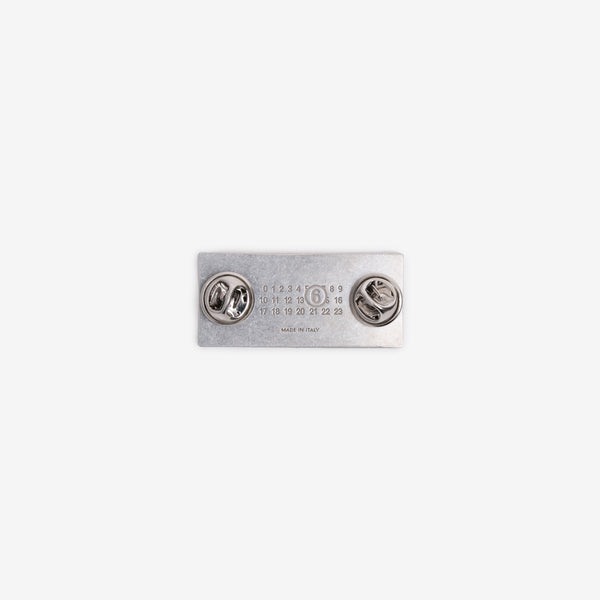 Maison Margiela MM6 Unisex Logo Badge Pin Brooch in Red