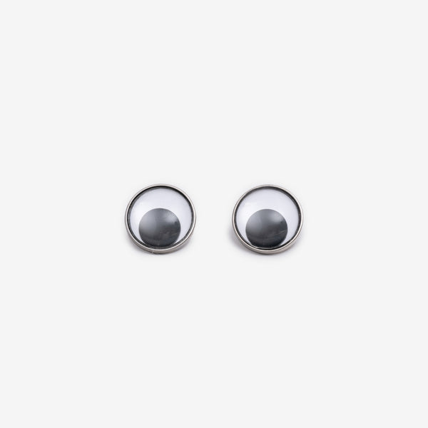Maison Margiela MM6 Unisex Google Eyes Pin Brooch in Black