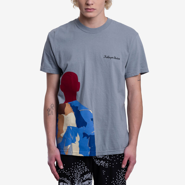 Kidsuper Mens Portrait T-Shirt in Gray