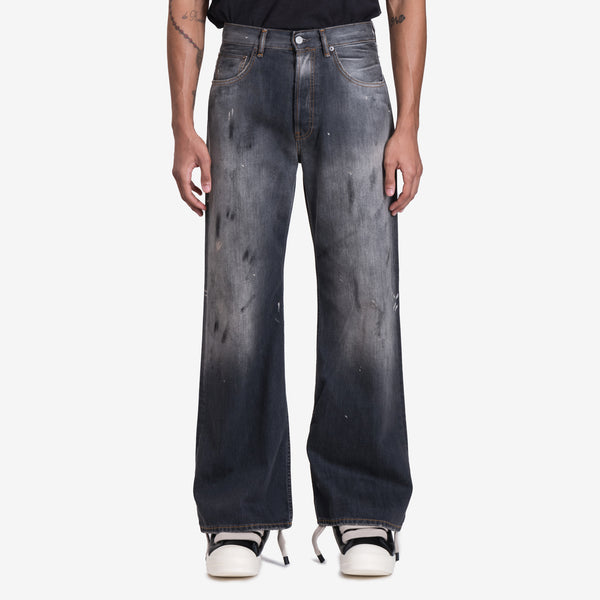 Mens Acne Studios 2021M Trafalgar Loose Fit Jeans in Black