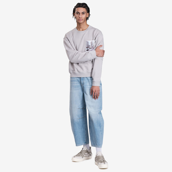Helmut Lang Mens Postcard Brooklyn Sweatshirt in Grey